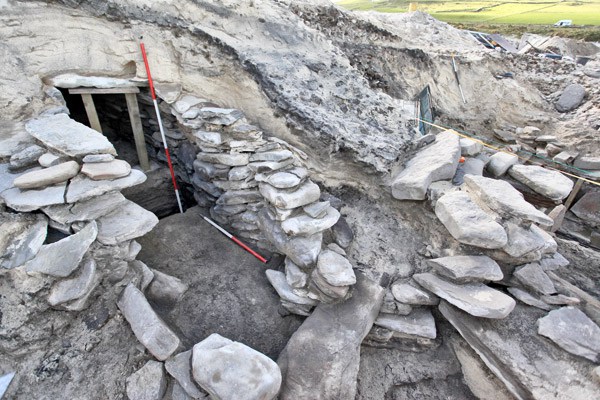 The passageway leading into the mound at the Links of Noltland. (EASE Archaeology)