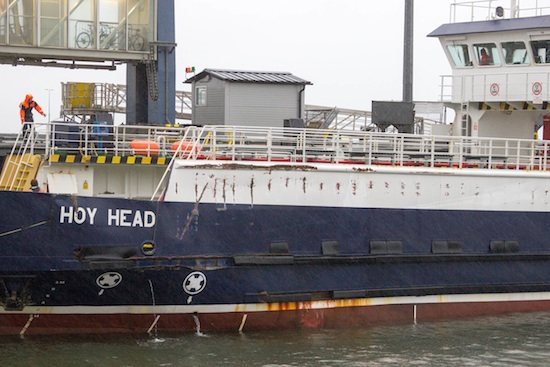 The damaged ferry Hoy Head in Stromness. (Picture: Cecil Garson)