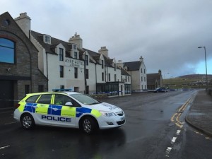 Police sealed off Ayre Road on Sunday.