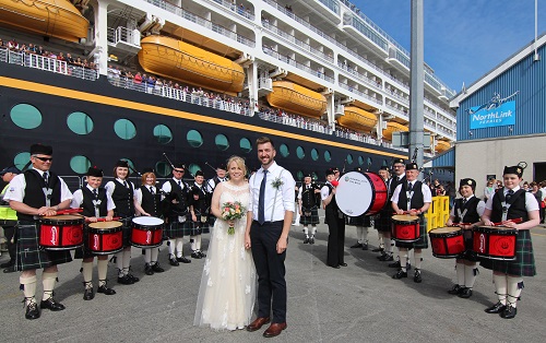 Ken and Heidi Strahm of Alabama, surprised guests by getting wed in Kirkwall. (Picture: Craig Taylor)