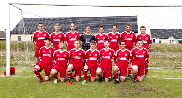 Rendall — pictured before the first leg of their Parish Cup semi-final — beat Westray on away goals this afternoon to reach a first ever Parish Cup final.