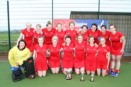 A delighted Orkney hockey side after their inter-county win. 