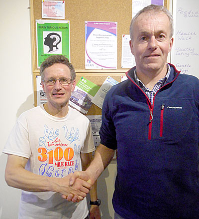 William Sichel (left) and Marty Flett, who will begin their 24-hour CLAN challenge at noon today.