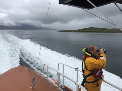 The search being carried out from Stromness Lifeboat. (Picture: Stromness RNLI)