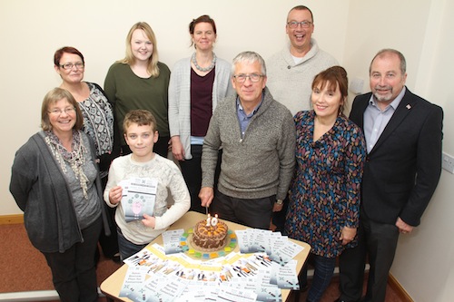 Members of supporters of the Hi-Scot Credit Union at the VAO offices in Kirkwall.