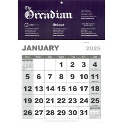 2025 Orcadian Bold Figure Calendar