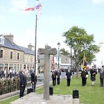 The Armed Forces Day flag raised on Broad Street on Saturday.