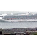 The Crown Princess at anchor in Kirkwall Bay this morning.