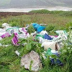 Flytipping at Waulkmill, Orphir.