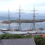The Statsrad Lehmkuhl arriving in Stromness just before 4pm this afternoon.