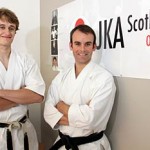 Representing Scotland in Karate.