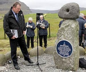 Memorial plaque to lost Stromness seamen unveiled in Faroes