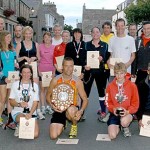 The prizewinners and participants in Wednesday's Wideford Hill race.