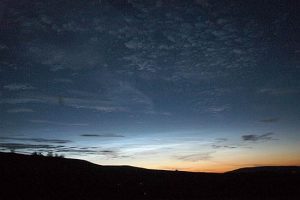 Late showing of the Noctilucent Clouds.