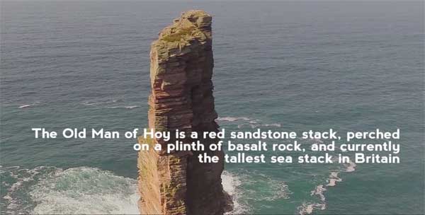 The Old Man of Hoy – an aerial view