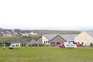 Diver flown in to Stromness for treatment
