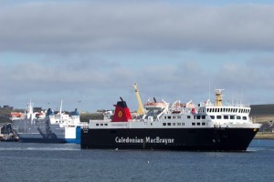 Ferries swap over in Stromness