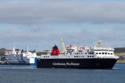 Ferries swap over in Stromness