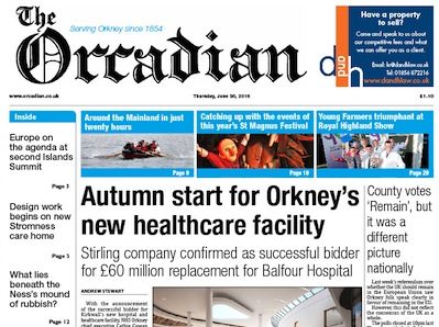 In this week’s edition of The Orcadian