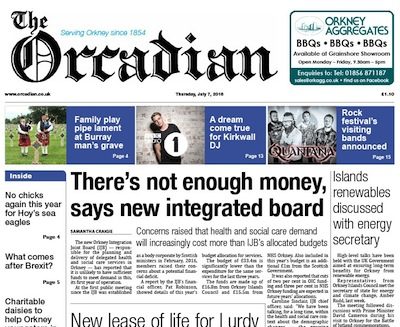 In this week’s edition of The Orcadian
