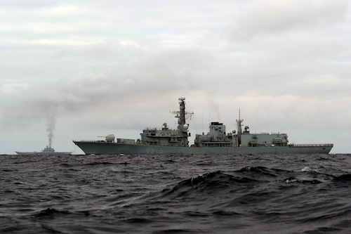 Russian naval ships pass to the east of Orkney