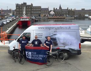Cyclists prepare for fishing charity mission