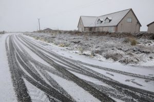 Police advise drivers to take care in the snow