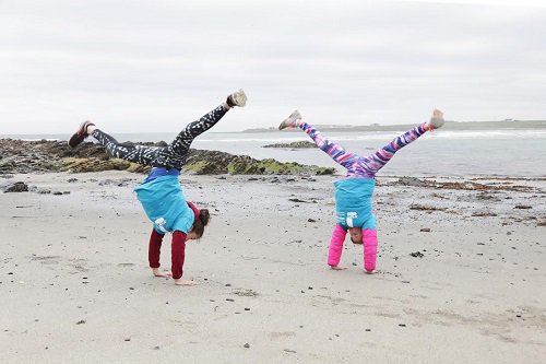 Turning cartwheels for charity