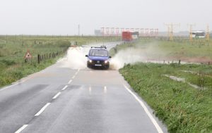 Council advises driver caution after downpour