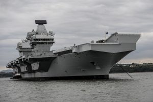 Scapa Flow visit by new aircraft carrier