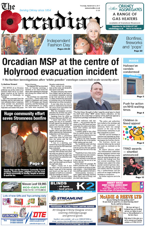 In this week’s edition of The Orcadian