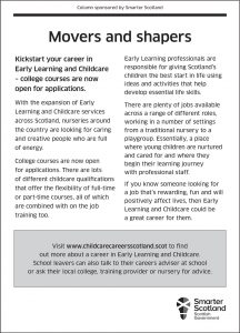 Scottish Government: Kickstart your career in Early Learning and Childcare