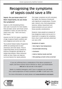 Scottish Government: Recognising the symptoms of sepsis could save a life