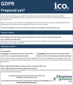 Business Gateway – GDPR