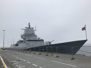 Norwegian frigate on short stay in Orkney