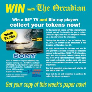 Win a 55″ TV with The Orcadian