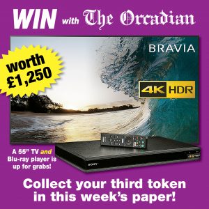 Win a 55″ TV with The Orcadian