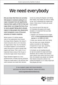 Scottish Government: Organ Donation Changes Lives