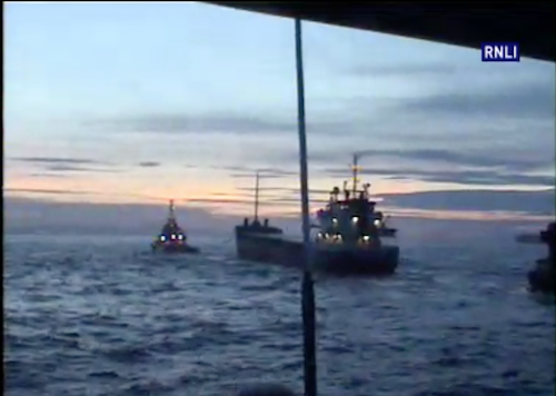 Video: RNLI Longhope Lifeboat escorts MV Priscilla