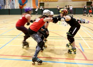 Roller derby players prepare for opening match