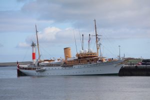 Danish royal yacht alongside in Kirkwall