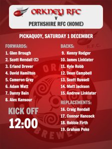 Orkney RFC to host Perthshire during weekend’s sport