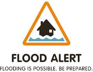 Flood alert issued due to heavy and persistent rain forecast