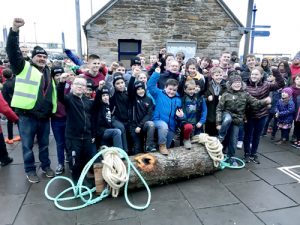 South end of Stromness celebrate double Yule Log win