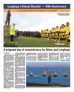 Longhope Lifeboat Disaster commemorative pull-out in this week’s The Orcadian