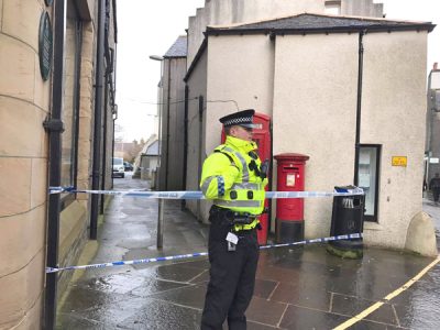 Kirkwall lane cordoned off
