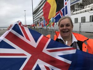 Flags welcome international visitors