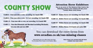 Orkney Agricultural Society – Missing Classes Form
