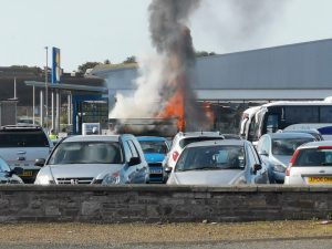 Food van fire in Kirkwall