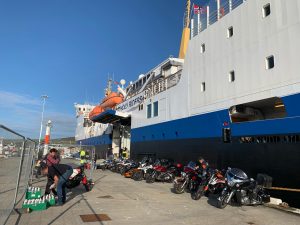 Norwegian bikers visit Orkney